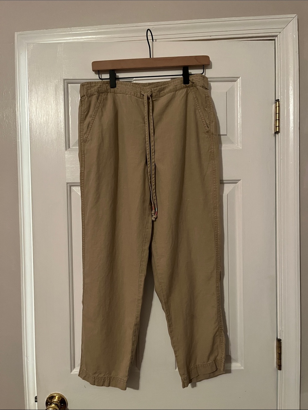 J.Crew Women’s Linen blend tan beach pants